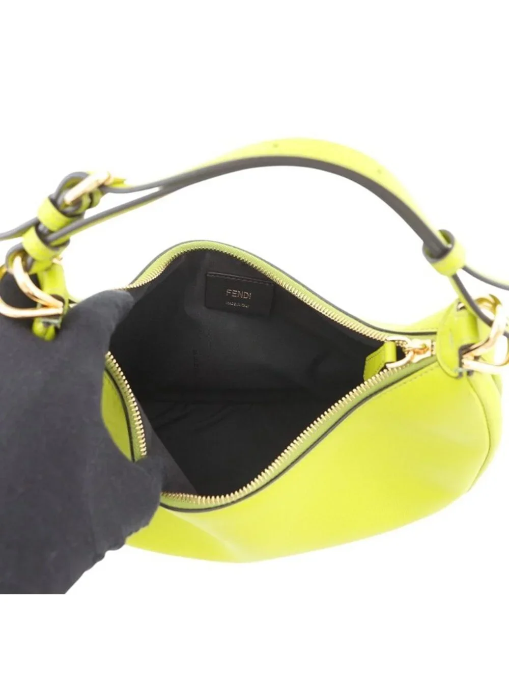 Fendi Handbag Graffiti Hobo Leather
